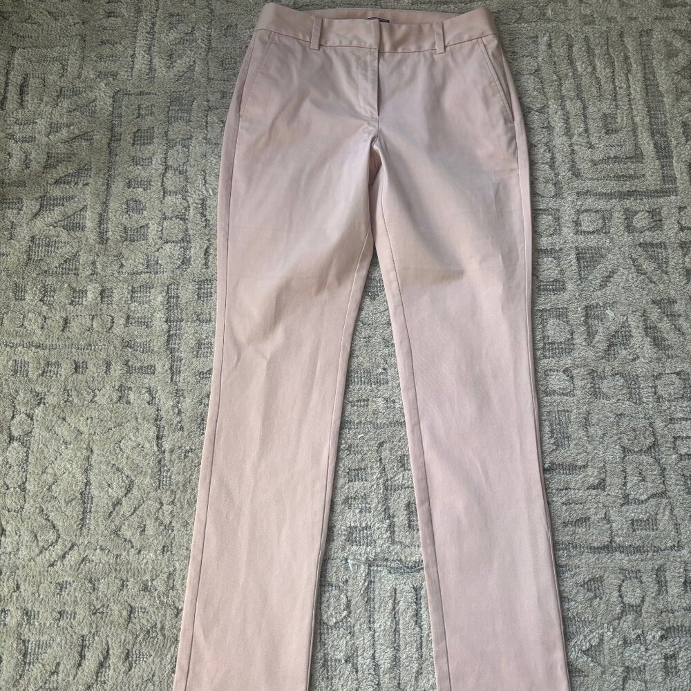 Lands End Women's Tall Mid Rise Chino Straight Leg Pants, Size 8, Washed Pink
